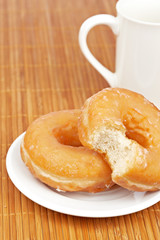 Delicious donuts  with coffee