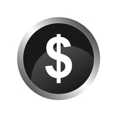 Picto dollar argent - Icon money
