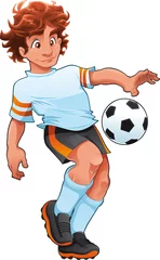 Fotobehang Soccer Player. Cartoon and vector sport character. © ddraw