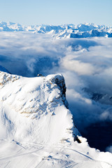 Fototapeta na wymiar Alps in the winter