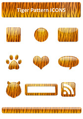 Tiger Pattern Icon Template