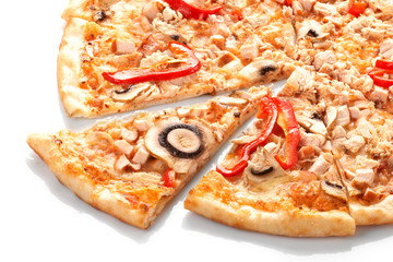 Pizza with champignons