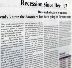 Papier Peint photo Journaux crise, chômage, chômage, problèmes de récession, papier