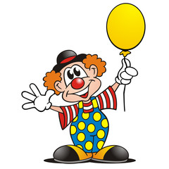 Clown mit Luftballon