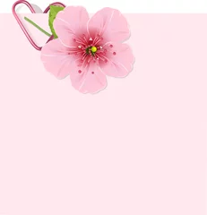 Stoff pro Meter Cherry blossom Letter © Anna Velichkovsky