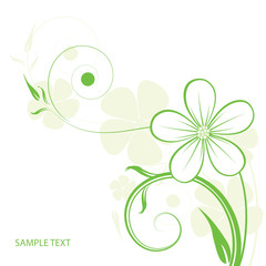 Abstract flowers background with place for your text