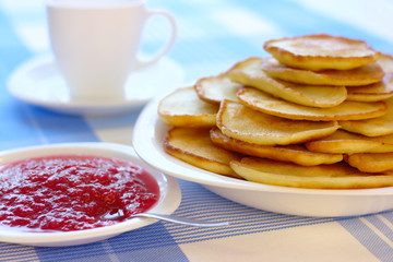 Small pancakes - traditional Russian cuisine
