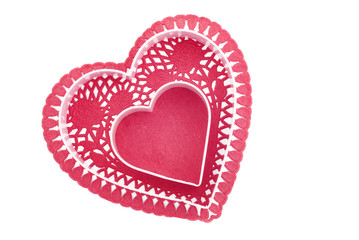 Red Heart with Center Copy Space