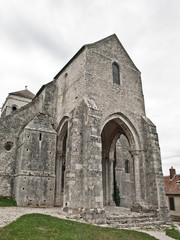 Fototapeta na wymiar Entrance of the XIII century church. France.