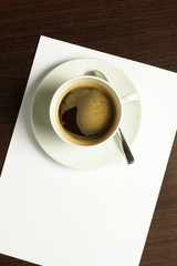 Obraz na płótnie Canvas kawa i papieru