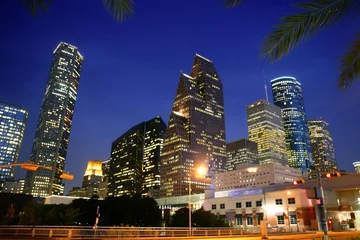 Foto op Aluminium Houston downtown city urban bulidings view © lunamarina