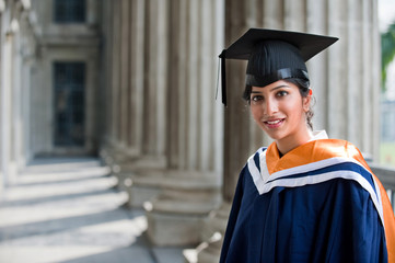 Graduate In Hallway