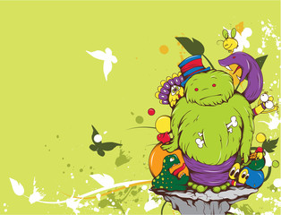 funny monsters vector