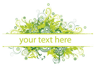 abstract floral frame