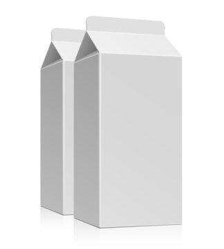 blank milk carton bricks vector