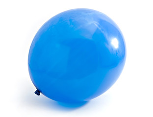 blue balloon decoration isolated at white background