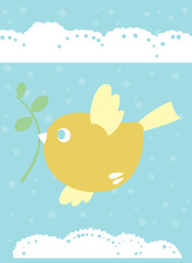 little bird as symbol of spring, life and love