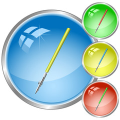 vector icon of ruling pen