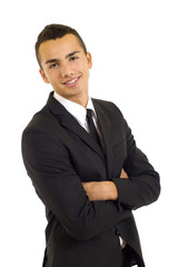 Portrait of a friendly handsome businessman