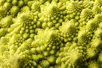 detail shot of romanesco cauliflower