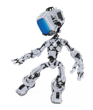 Blue Screen Robot, Silver Coating