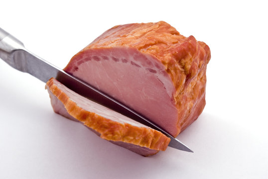 Knifing piece of meat
