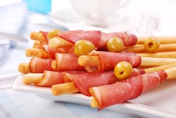 prosciutto with grissini