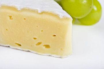 Cheese with grapes