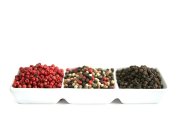 Mixed pepper in a container