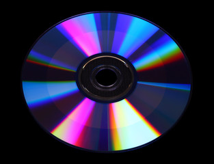 CD on a black background