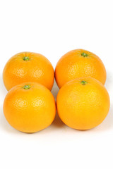 Orange fruit on the white background