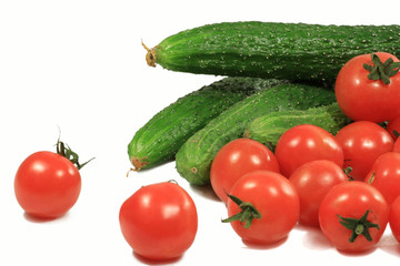 vegetables isolated on a white background
