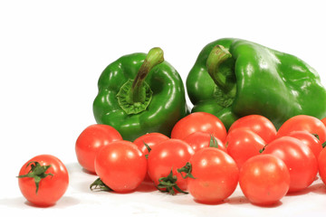 vegetables isolated on a white background