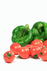 vegetables isolated on a white background