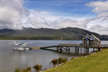 Hydravion sur le lac de Te Anau - New Zealand