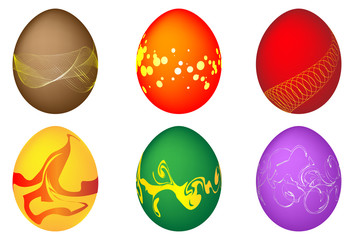 Vector Set of easter eggs