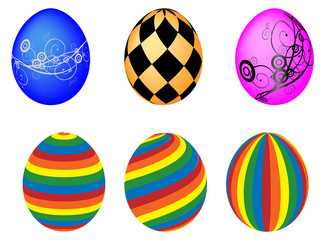Vector Set of easter eggs