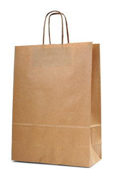 Shopping bag on white with clipping path