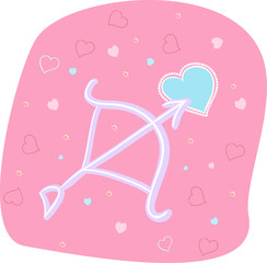 Arrow celebration card Valentines day