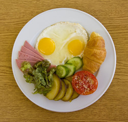Breakfast in plate