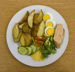 Breakfast in plate