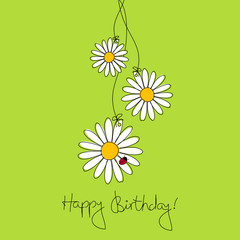 3 Blumen übereinander & Marienkäfer © Jan Engel