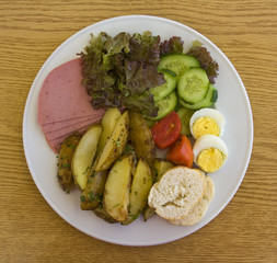 Breakfast in plate