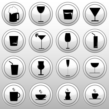 vector collection of various glasses