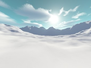 Fototapeta premium Winter im Gebirge
