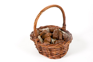 basket filled with delicious chocolates