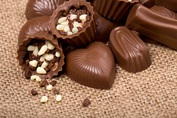 Assorted chocolate candies