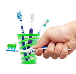 Toothbrush and toothpaste