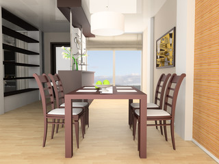 Bar and dining table