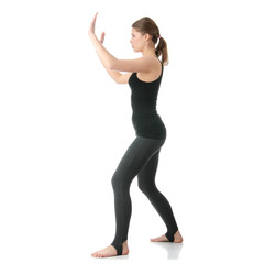 Young beautiful woman during fitness time